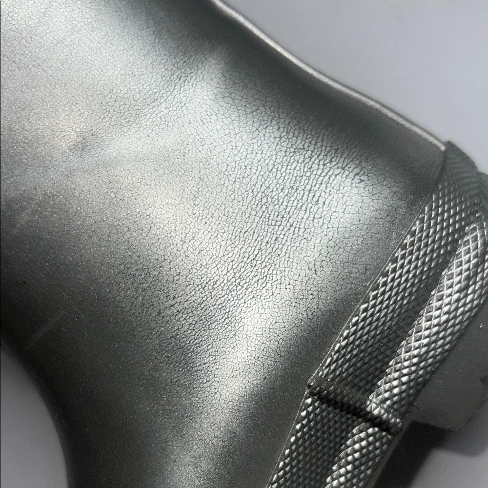 Hatley Metallic Gray Kids Rain Boots